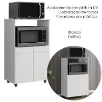 Balcão Multiuso 2 Fornos 60 Cm Tais Branco Mobbs - 3