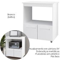Balcão Multiuso Forno 2 Portas 75 Cm Angela Branco Mobbs