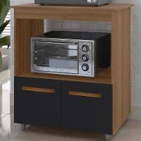 Balcão Multiuso Com Nicho 75cm 9450 Savana Preto Mobbs - 2