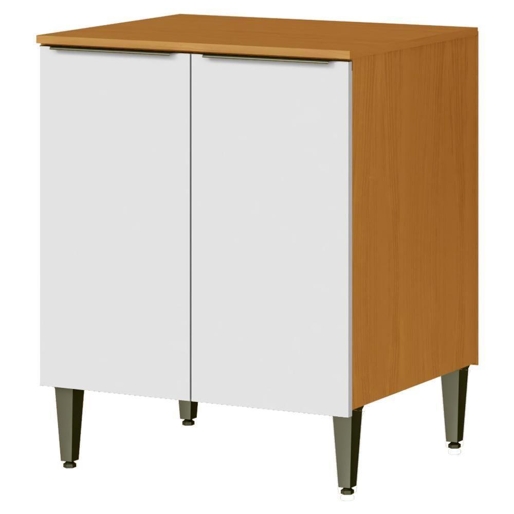 Balcão Com Tampo 2 Portas 70 Cm Mdf 2006805 Cinamomo Branco Armoveis - 1