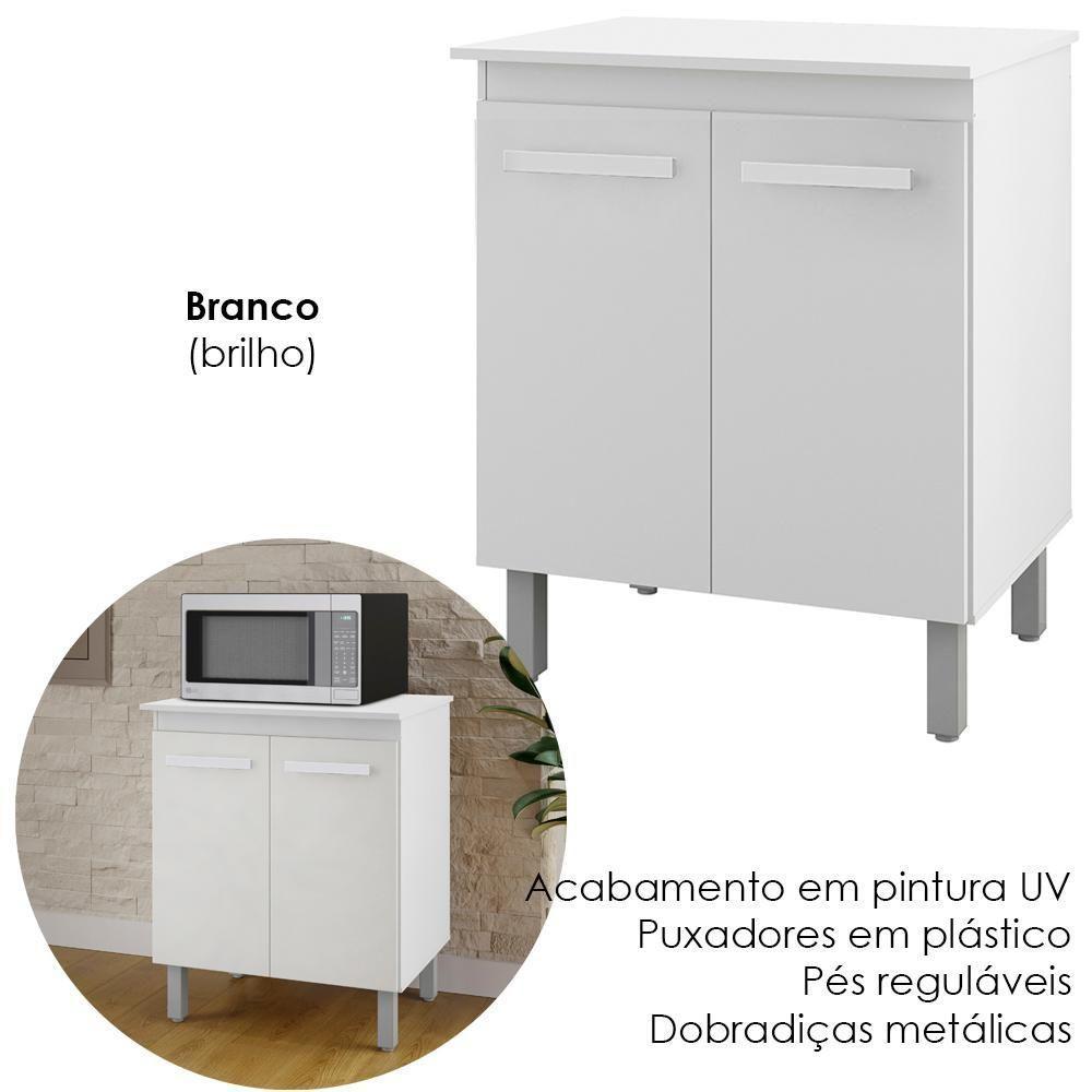 Balcão Multiuso 2 Portas 75 Cm Serena Branco Mobbs - 4