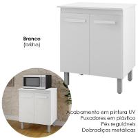 Balcão Multiuso 2 Portas 75 Cm Serena Branco Mobbs