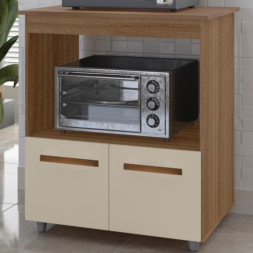 Balcão Multiuso Forno 2 Portas 75 Cm Angela Savana Off White Mobbs - 2