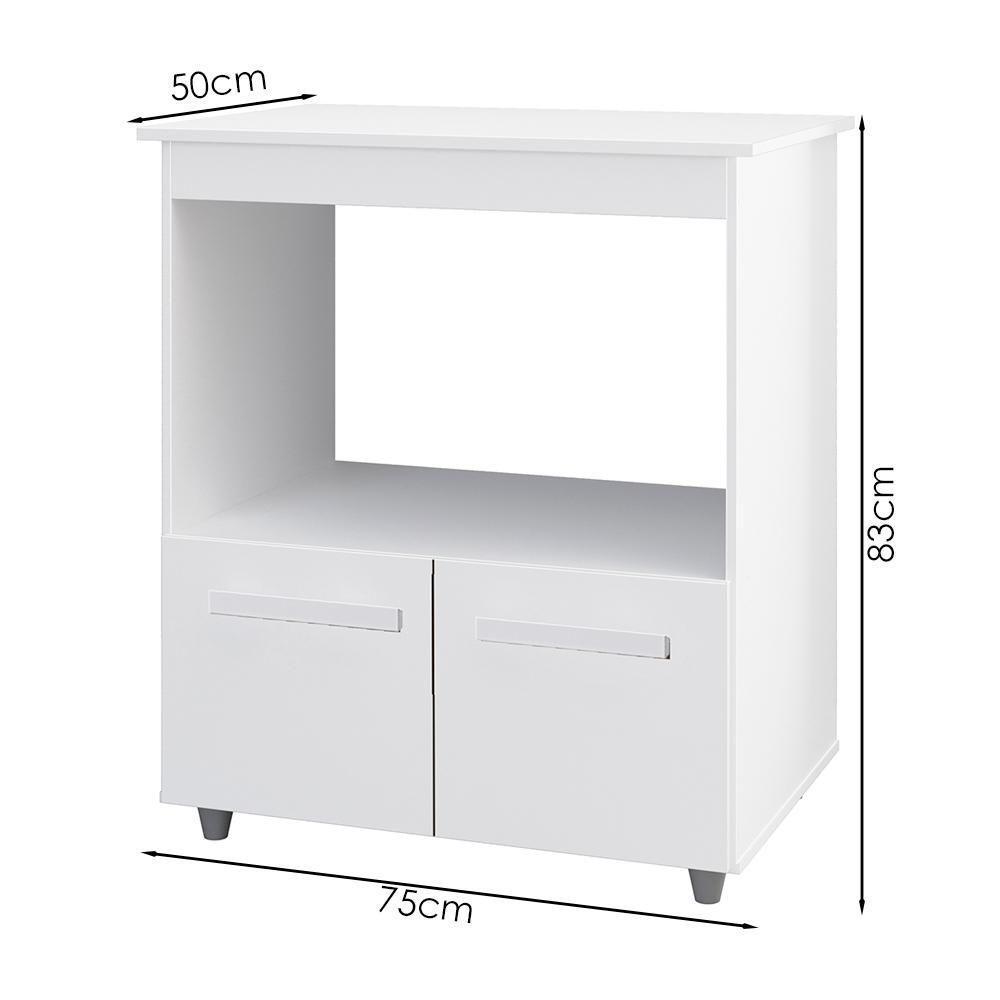 Balcão Multiuso Com Nicho 75cm 9450 Branco Mobbs - 4