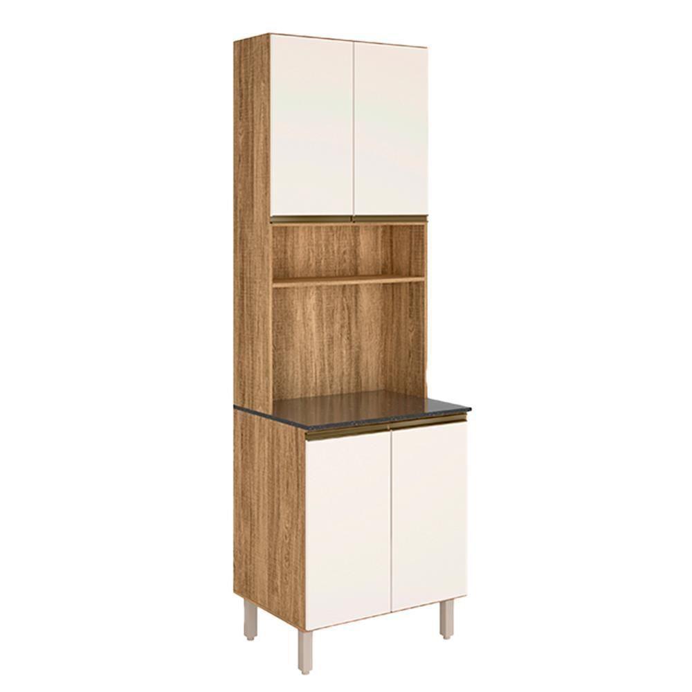 Armário Balcão Módulo Cozinha Torre Quente 4 Portas Carvalho - 2