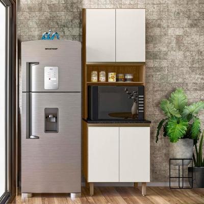 Armário Balcão Módulo Cozinha Torre Quente 4 Portas Carvalho