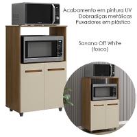Balcão Multiuso 2 Fornos 60 Cm Tais Savana Off White Mobbs - 3