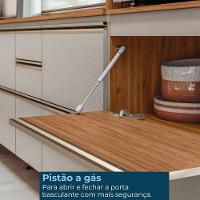 Balcão Para Pia 4 Gavetas 1 Porta 120 Cm Mdf Proenca Nogueira Nude Prime Demartez - 7