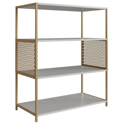 Estante Estilo Industrial 94 Cm Com Tela P1024 Arenas Dourado Pp