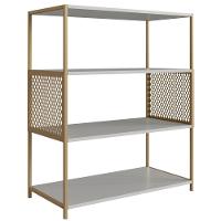 Estante Estilo Industrial 94 Cm Com Tela P1024 Arenas Dourado Pp - 1