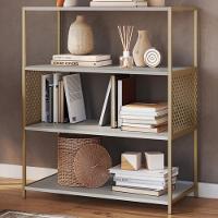 Estante Estilo Industrial 94 Cm Com Tela P1024 Arenas Dourado Pp - 2