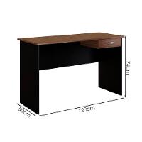 Mesa Para Escritorio 1 Gaveta 120 Cm 6901 Savana Preto Mobbs - 3