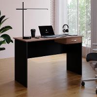 Mesa Para Escritorio 1 Gaveta 120 Cm 6901 Savana Preto Mobbs - 5