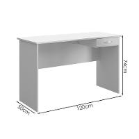Mesa Para Escritorio 1 Gaveta 120 Cm 6901 Branco Mobbs Branco - 3