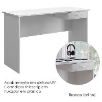 Mesa Para Escritorio 1 Gaveta 120 Cm 6901 Branco Mobbs Branco