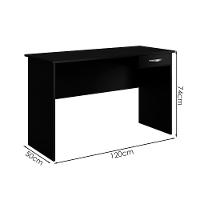 Mesa Para Escritorio 1 Gaveta 120 Cm 6901 Preto Mobbs Preto - 3