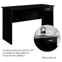 Mesa Para Escritorio 1 Gaveta 120 Cm 6901 Preto Mobbs Preto