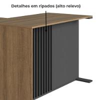 Mesa Escritorio Em L Office 130x120 Cm 4g Cj8020 Mel Grafite Faem - 7