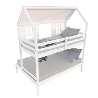 Treliche Casal/ Solteiro Casinha Bela Com Kit Escada/escorregador - Madeira Maciça Branco/rosa/verde Housin - 5