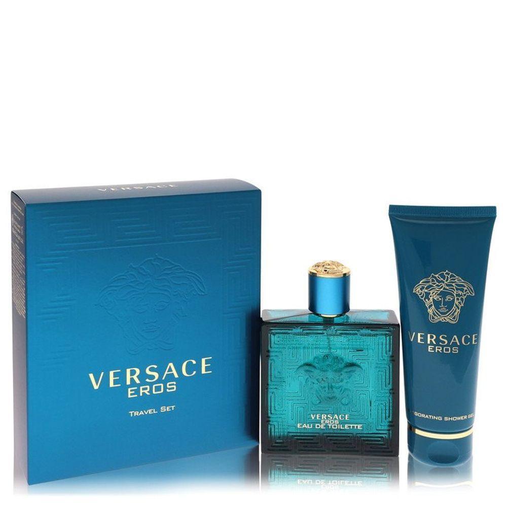 Perfume Masculino Eros Cx. Presente Versace 100 Ml Eau De Toilette 100 Ml + Gel De Banho - 1