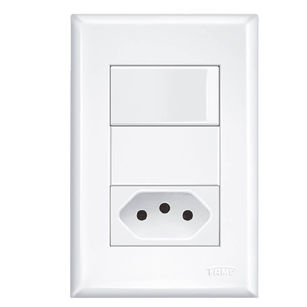 1 Interruptor Simples +1 Tomada 2p+t - 2917 - Fame 1 Interruptor Simples +1 Tomada 2p+t - 10329174 - Fame - 1