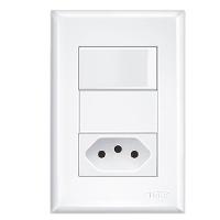 1 Interruptor Simples +1 Tomada 2p+t - 2917 - Fame 1 Interruptor Simples +1 Tomada 2p+t - 10329174 - Fame - 1