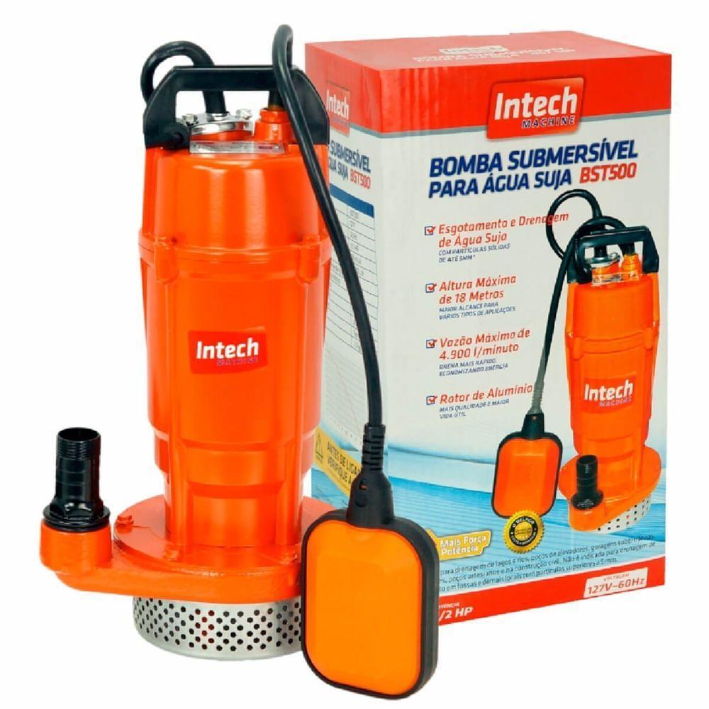 Bomba Submersível Para água Suja 220 Volts - Bst500-220v - Intech Machine - 4