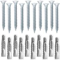 Cartela Com Buchas Ux6 Com Aba E Parafusos Cabeça Chata Com 10 Peças - 601756 - Fischer - 1