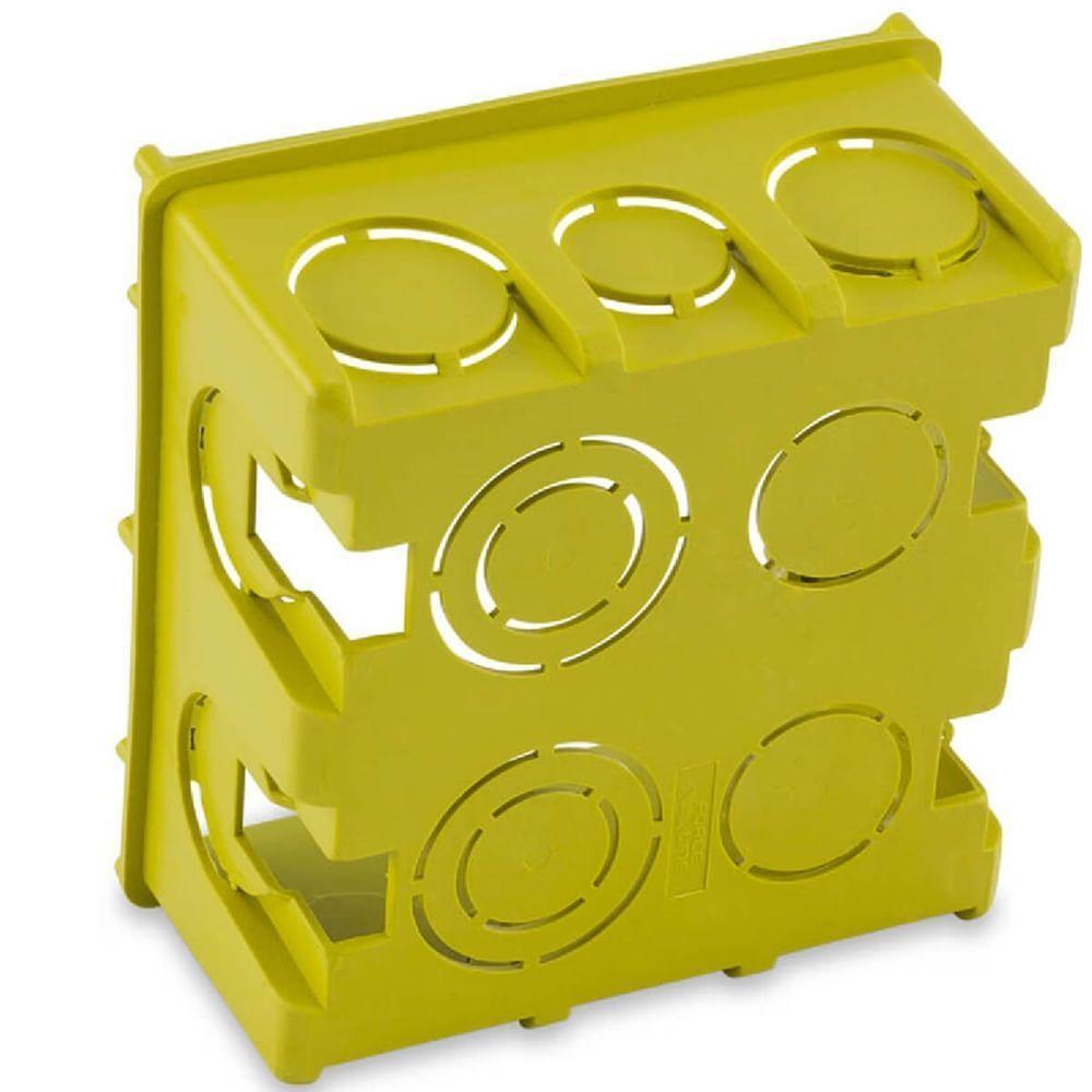 Caixa De Luz Quadrada 4x4 Amarela - 600300002 - Forceline - 2
