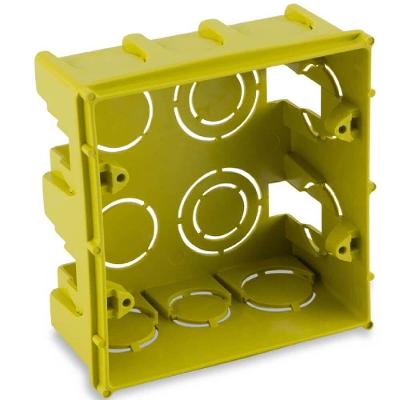 Caixa De Luz Quadrada 4x4 Amarela - 600300002 - Forceline
