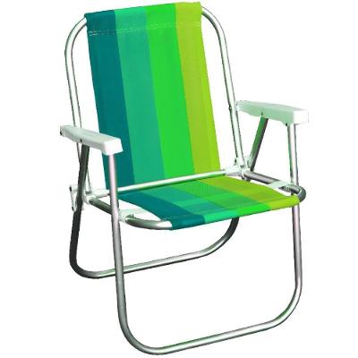 Cadeira De Praia Varanda Alta Standart Em Alumínio Cores Sortidas - Cad0047 - Botafogo