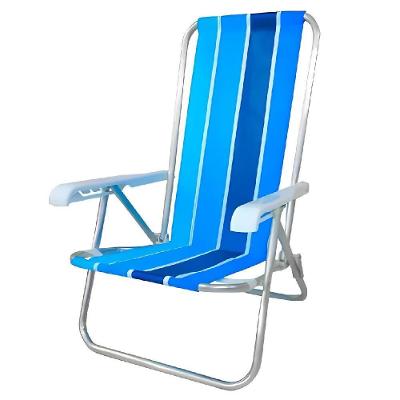 Cadeira De Praia 4 Posições Em Alumínio Cores Sortidas - Cad0641- Botafogo