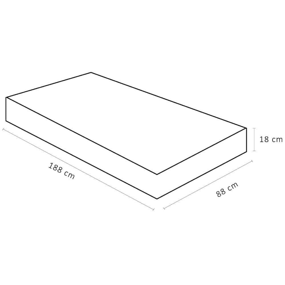 Colchão De Espuma Solteiro Airtech 100 D33 18x88x188cm - 1040328285 - Ortobom Colchao Airtech 100 D33 Solt 18x88x188 - 4
