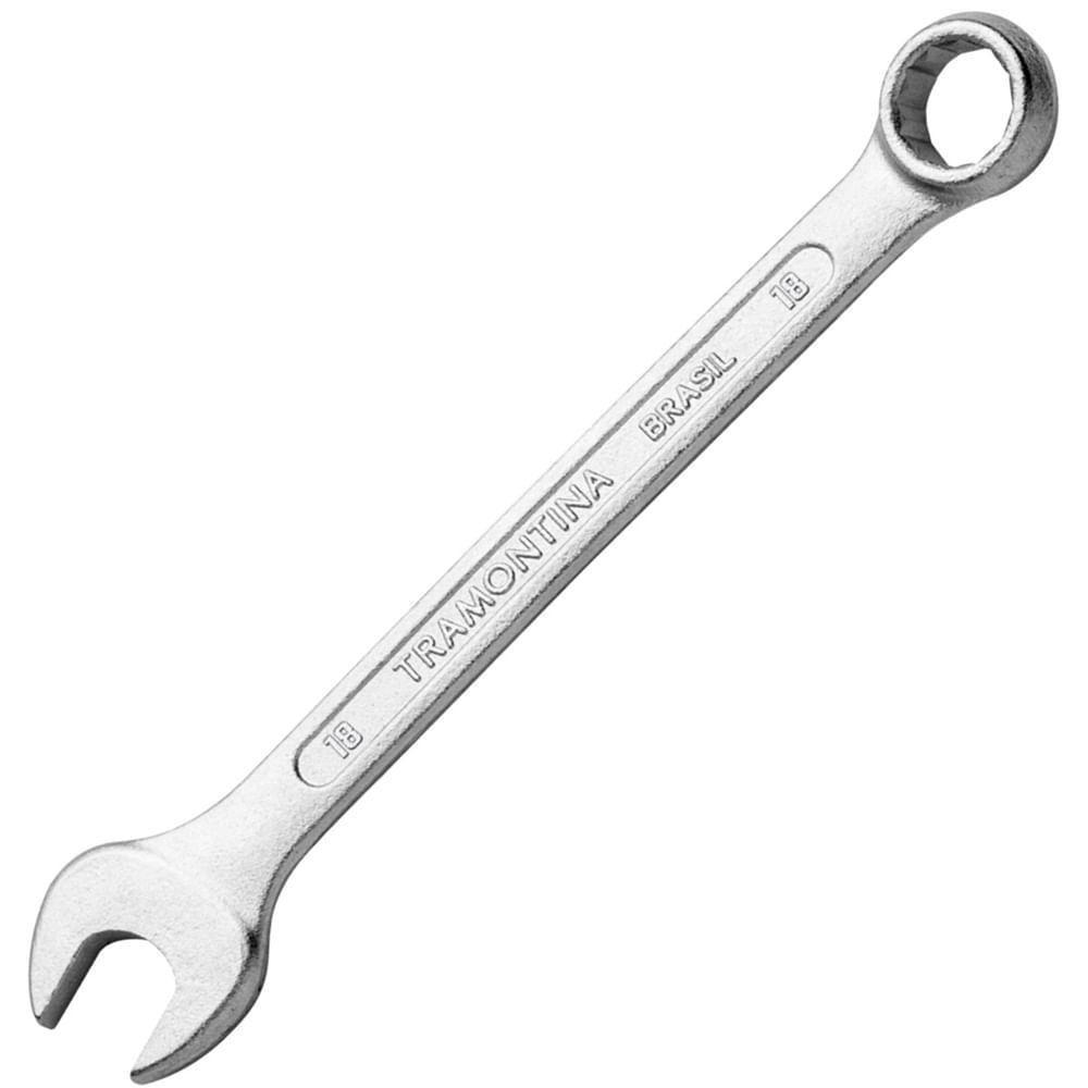 Chave Combinada Em Aço Especial Cromado De 18mm - 41128118 - Tramontina Chave Combinada 18mm Tramontina - 1