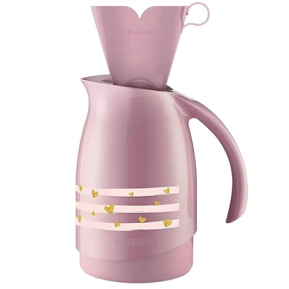 Conjunto De Bule 700ml + Suporte Para Filtro De Café 102 Rosa - Sr1011-60 - Sanremo - 2