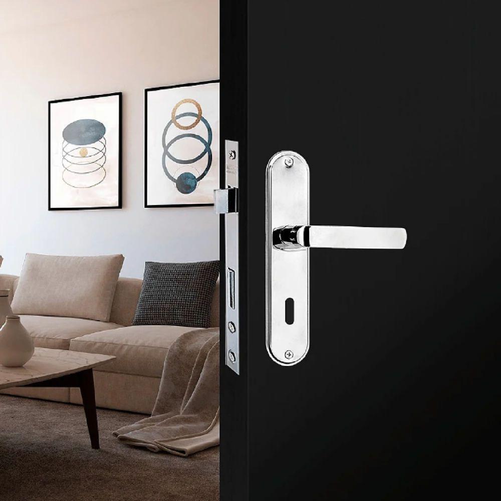 Conjunto De Fechadura Interna 1200 Italy Cromado - 96094 - Silvana - 3