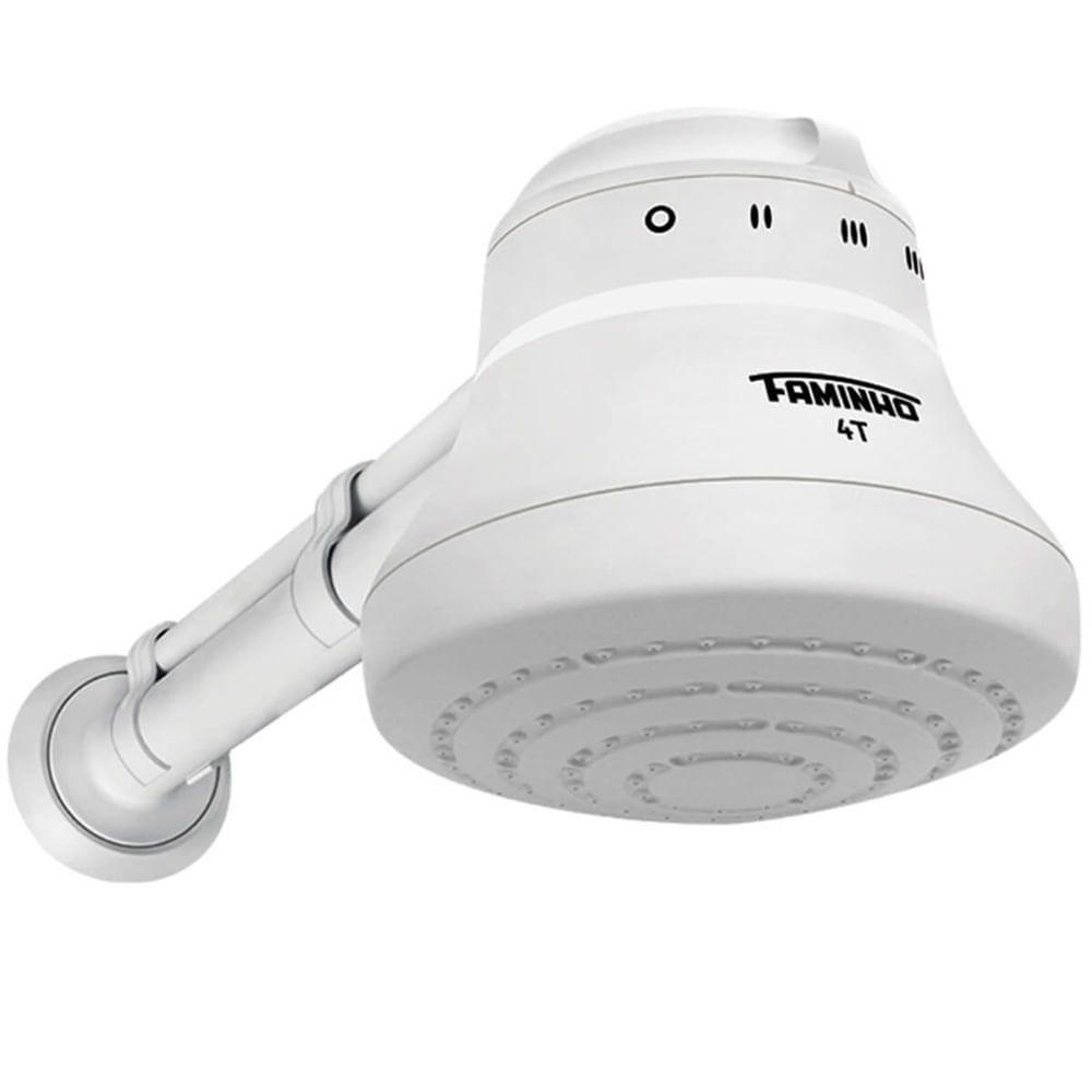 Ducha Faminho 4 Temperaturas Com Cano De 30cm Branco 127 Volts 5400 Watts - 3858 - Fame - 1