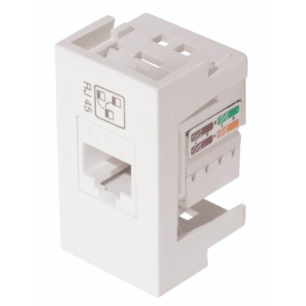 Módulo Tomada Para Rede De Informática Rj45 Cat 5e 8vias Modulo - 1140 - Fame Tomada Rede Rj45e 8v Mod.(sm) 1140 Fame - 1