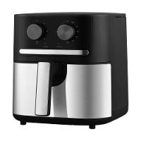 Fritadeira Air Fryer Midea Cyclone Preto e Inox 5,5L 110V FM55S1