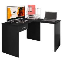 Mesa De Canto Para Computador Desk Gamer Drx-9000 Preto Black - Móveis Leão Preto Black - 1