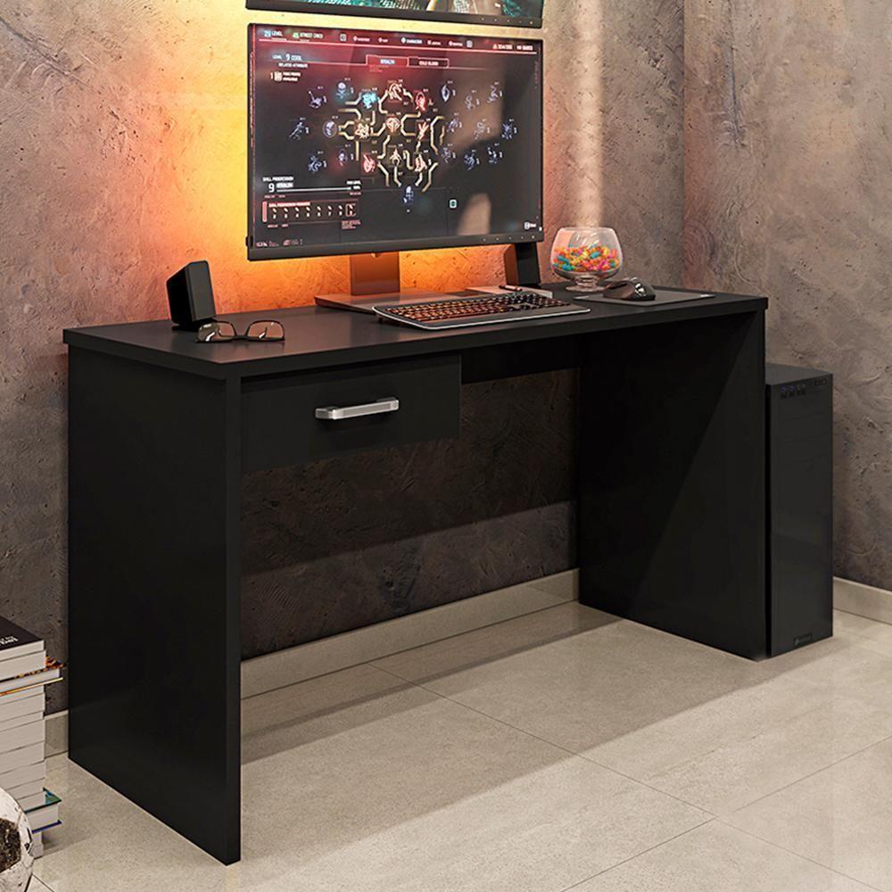 Mesa Para Computador Desk Gamer Drx-9000 Preto Black - Móveis Leão Preto Black - 2