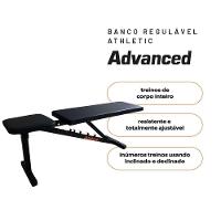 Banco Regulável Athletic Advanced 7 Níveis Reto, Inclinado, Declinado Suporta 110kg Musculação Completa Em Casa - 2