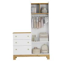 Guarda Roupa Infantil Com Cômoda Q Encanto Slim 4970 Branco Acetinado – Qmovi - 2