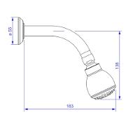 Chuveiro Max Cromado Com Tubo De Parede - 1977.c.ct - Deca Chuveiro Com Tubo De Parede Max Cromado - 1977.c.ct - Deca - 2