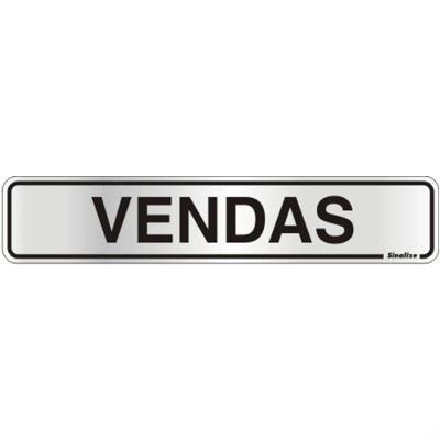 Placa De Alumínio Auto-adesiva 5x25cm Vendas - 100 Aa - Sinalize Placa Auto-ades.5x25cm(vendas)sinalize 100aa