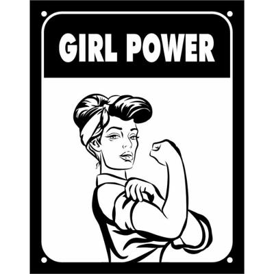 Placa Decorativa Ps 18x23cm Girl Power - Dec12 - Sinalize Placa Ps 18x23 Girl Power Sinalize