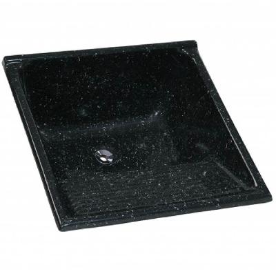 Tanque Sintético Granitado Extra Com 62x62cm Preto Pedra Escura - 507908 - A.j.rorato