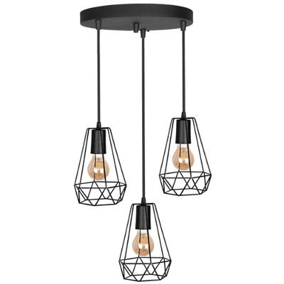 Pendente Mumbai 3 Lâmpadas Preto - Pd180-3pt - Kin