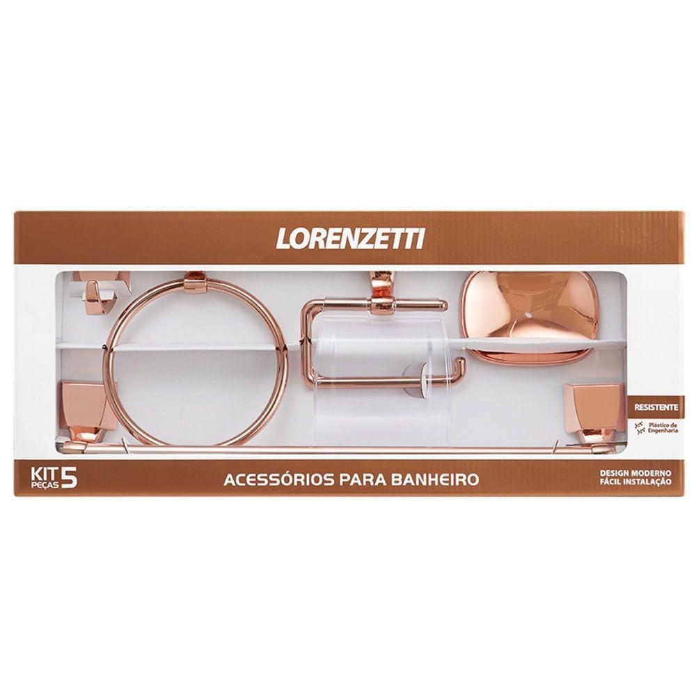 Kit Banheiro Rose Gold Quadrado Com 5 Peças 2000 F24 - 7140099 - Lorenzetti - 4