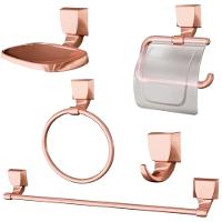 Kit Banheiro Rose Gold Quadrado Com 5 Peças 2000 F24 - 7140099 - Lorenzetti - 1